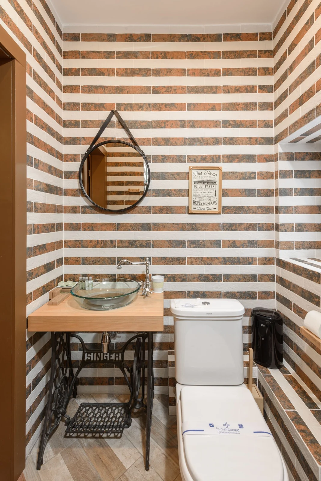 Bathroom layout and fittings
